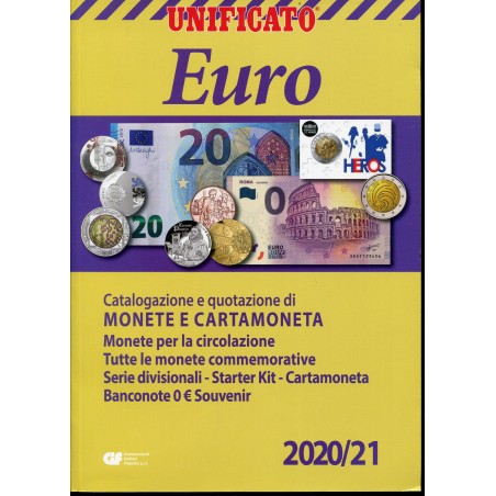 Catalogo Unificato Euro, anno 2020/21, usato pari al nuovo