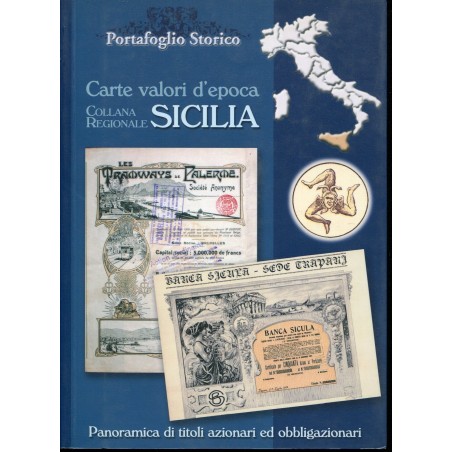 Portafoglio Storico, Carte valori d'epoca, Sicilia. Usato pari al nuovo.