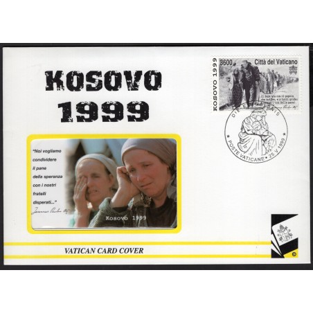 1999 Vaticano FDC con Scheda telefonica Kosovo