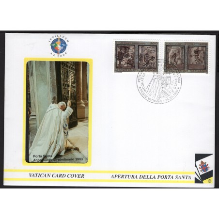 1999 Vaticano FDC con Scheda telefonica Apertura Porta Santa