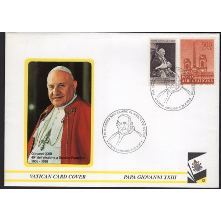 1998 Vaticano FDC con Scheda telefonica Papa Giovanni XXIII