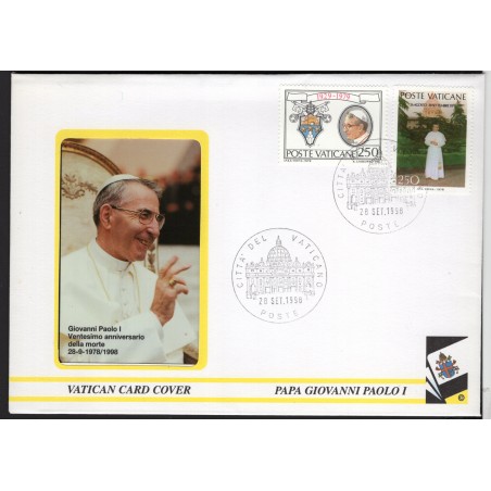 1998 Vaticano FDC con Scheda telefonica Papa Giovanni Paolo I