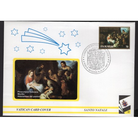 1997 Vaticano FDC con Scheda telefonica Natale