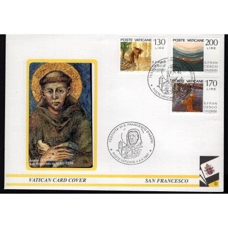 1997 Vaticano FDC con Scheda telefonica San Francesco