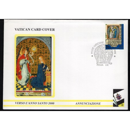 1995 Vaticano FDC con Scheda telefonica Annunciazione