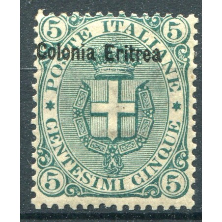 1893 Eritrea Stemma Sabaudo c. 5, n. 3 MNH. Cat. 350