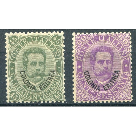 1893 Eritrea Umberto I, c. 45/60, n. 8/9 MNH. Cat 80.