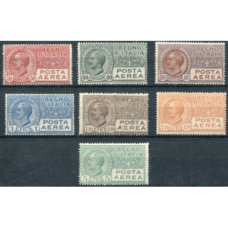 1926/28 Vittorio Emanuele III Posta Aerea, n. 2A/7 MNH. Cat 650.