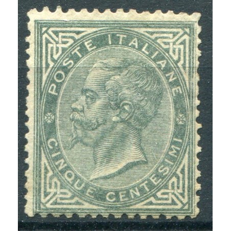 1863 Italia Vitt.Emanuele 2°, cent.5 DLR senza gomma Cat.200