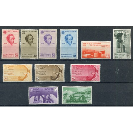 1935 Italia Bellini, n.388/93 + A90/94 MNH Cat. 1000