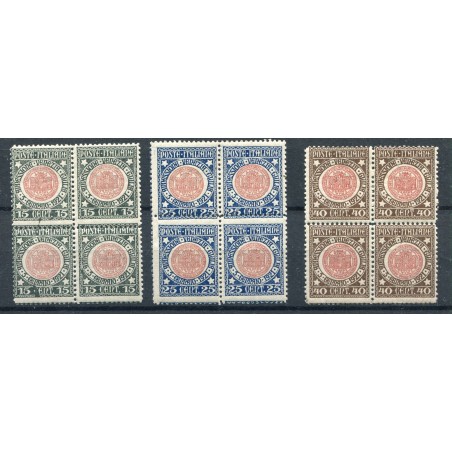 1921 Italia Annessione Venezia Giulia, n.113/15 quartine MNH/MH