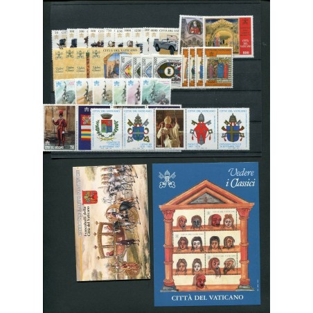 1997 Vaticano annata  + n.2 BF. + n.1 Libretto MNH