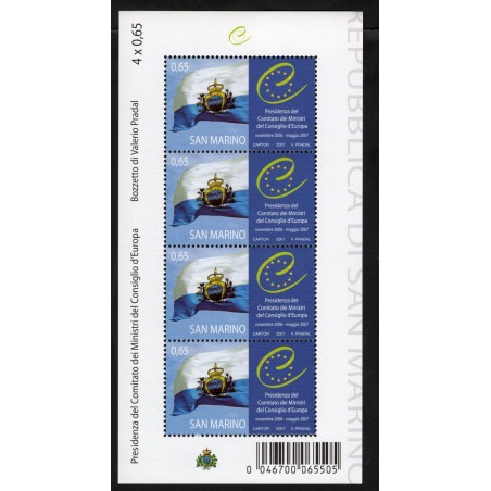 2007 San Marino BF. 84 Consiglio d'Europa MNH