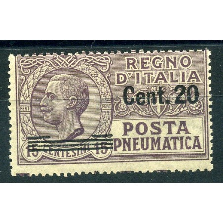 1924/25 Italia Posta Pneumatica n.5 MNH Cat. 35 foto d'esempio