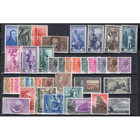 1955 Italia Repubblica annata cpl n. 753/92 + 761I/777I MNH Cat 185