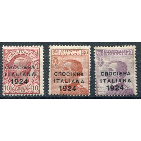 1924 Italia Crociera Italiana in America Latina, 3 valori MH.