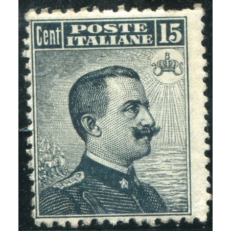 1909 Italia Vitt. Emanuele c.15 grigio nero n.86 MNH Cat. 1,125