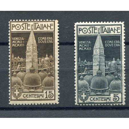 1912 Italia Campanile di San Marco, n. 97/98 MNH