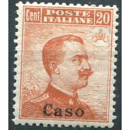 1917 Caso Vitt. Emanuele soprastampato c.20 arancio n.9 MNH senza fil. cat. 280