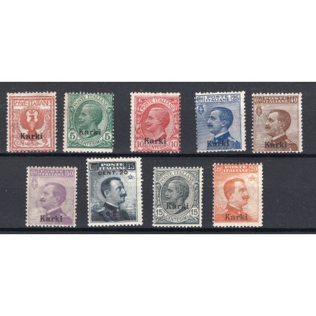 1912/22 Karki sovrastampati n. 1/8+10/11 MNH Cat. 390