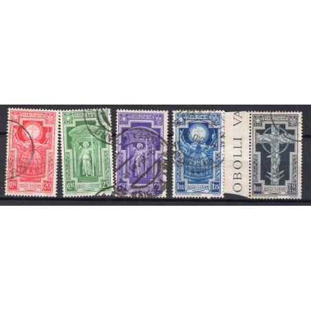 1933 Italia Anno Santo n.345/49 usati annullo non garantito.