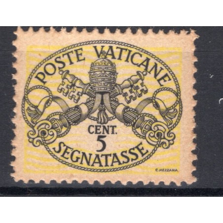 1946 Vaticano, Segnatasse, c.5 righe larghe MH n.13