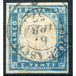 1857 Sardegna c. 20 azzurro...