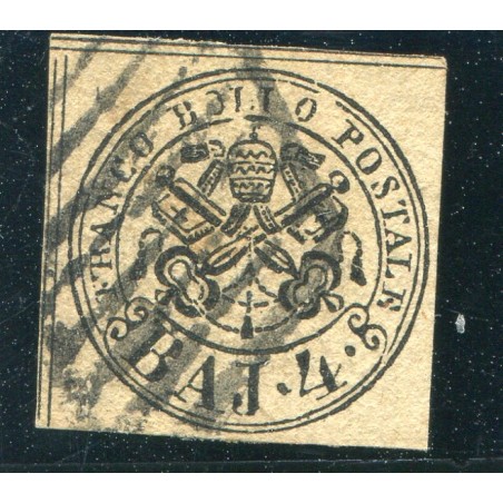 1852 Pontificio 4 baj bruno grigio chiaro n°5 Cat.120