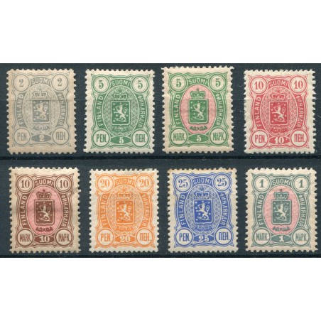 Finlandia 1889, n. 28/35 MH. Cat 353.