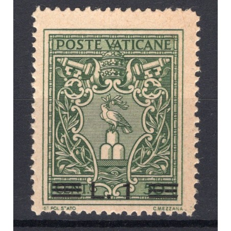 1945 Vaticano Medaglioncini, sovrastampa modificata, n.104/A MNH