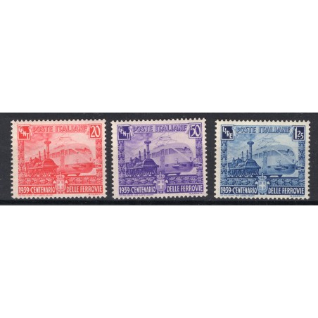 1939 Italia Ferrovie Italiane n.449/51 MNH