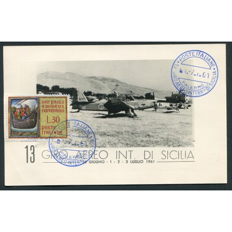 Giro Aereo di Sicilia 1961 cartolina fotografica