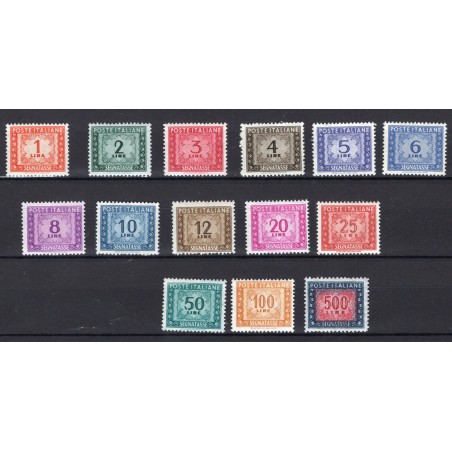 1947/54 Italia Segnatasse n.97/110 MNh Cat. 360