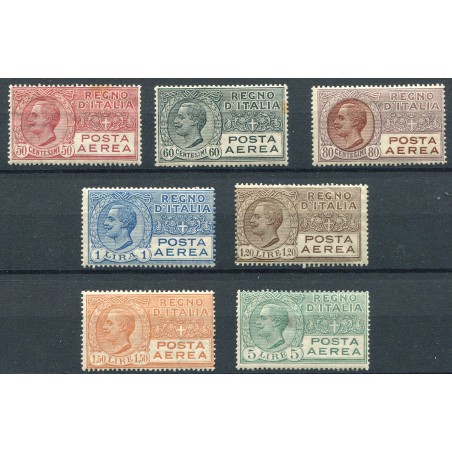 1926/28 Italia Posta aerea effige Vit. Emanuele 3° n.A3/A9 MH cat. 240