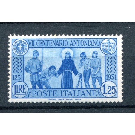 1931 Italia Regno 7° Centenario S.Antonio £.1,25 n.297  MNH