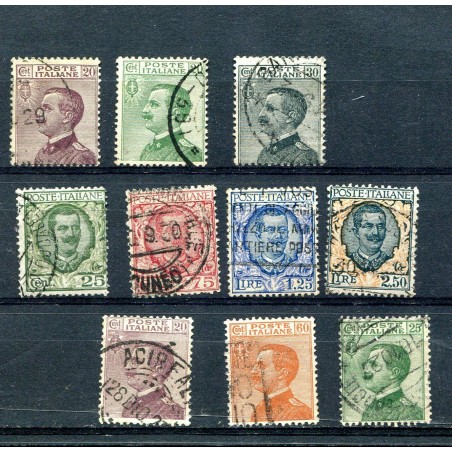 1925/27 ITALIA REGNO VITT. EMANUELE 3° N.183/85 - 200/203 USATO   L045