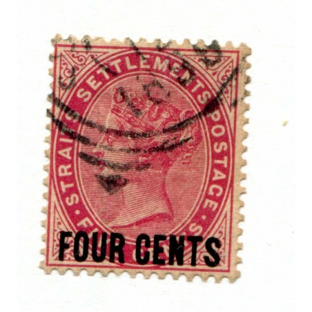 1889 Straits Settlements overprinted used