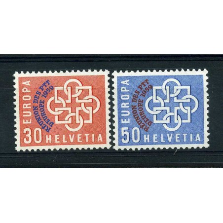 1959 - Svizzera OVERPRINTED REUNION DES PPT D\\\\\\\'EUROPA - MNH