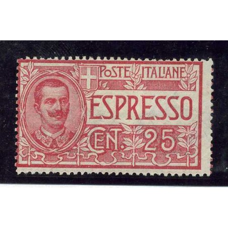 1903 Italia Regno Espresso c.25 rosso n.1 MH Cat. 90