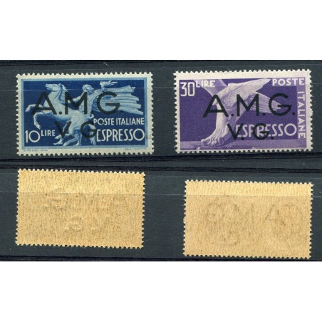 1946 Venezia Giulia AMG VG Espressi n.1/2 MNH foto d'esempio