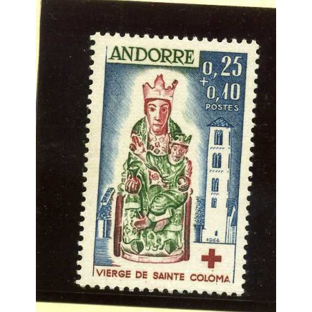 1964 - Andorra Francese Pro Croce Rossa  n°172 MNH - Cat. 30