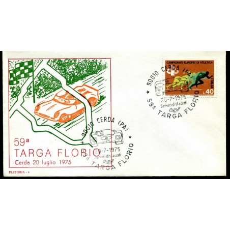 1975 Italia 59° Targa Florio FDC con annullo Speciale